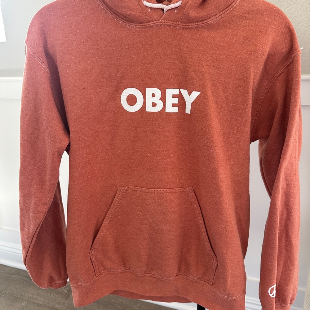 Obey Peach Hoodie - Size Small